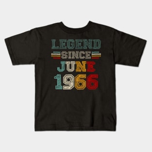 57 Years Old Legend Since June 1966 57th Birthday Kids T-Shirt